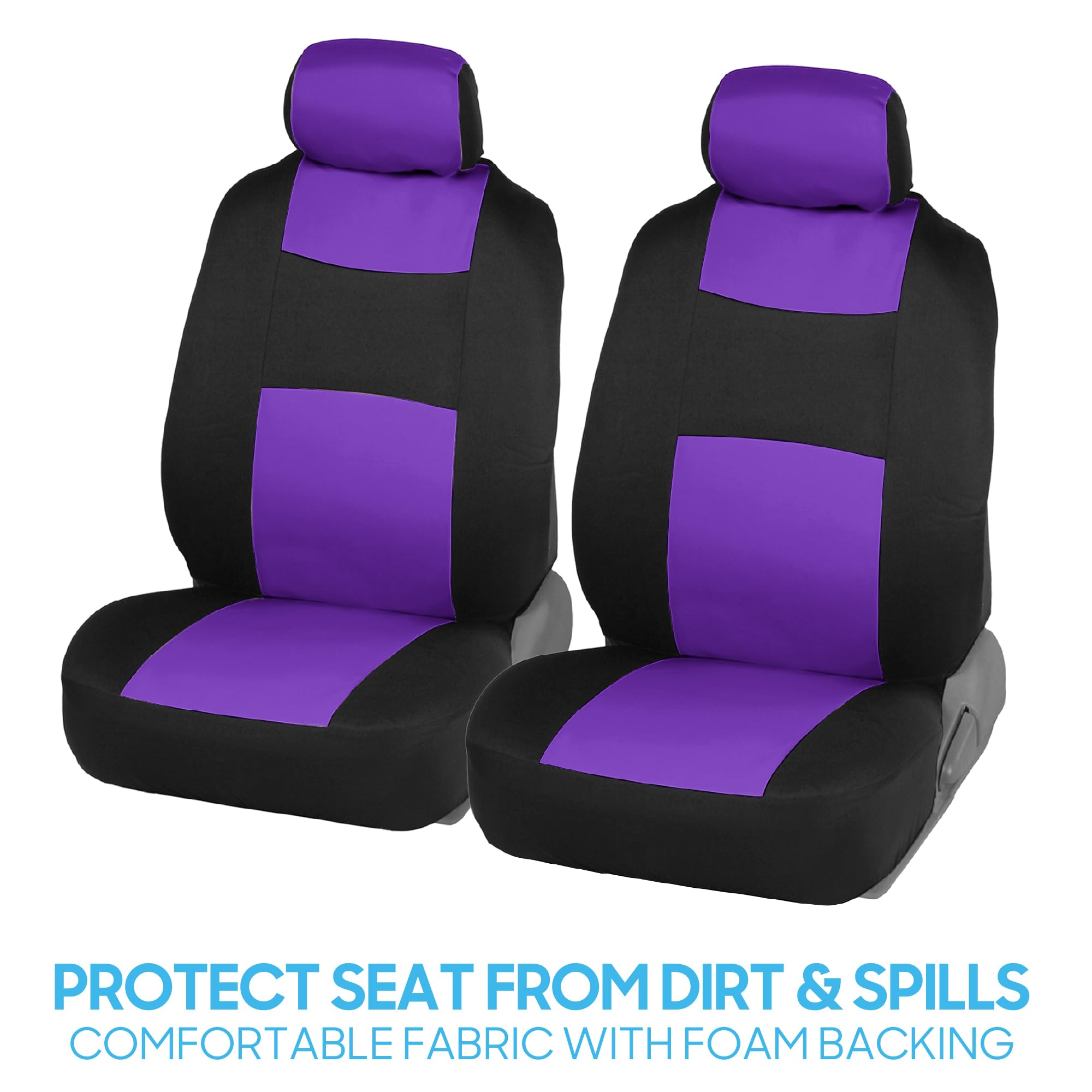 BDK headrest detail highlighting fitted headrest covers and easy removal