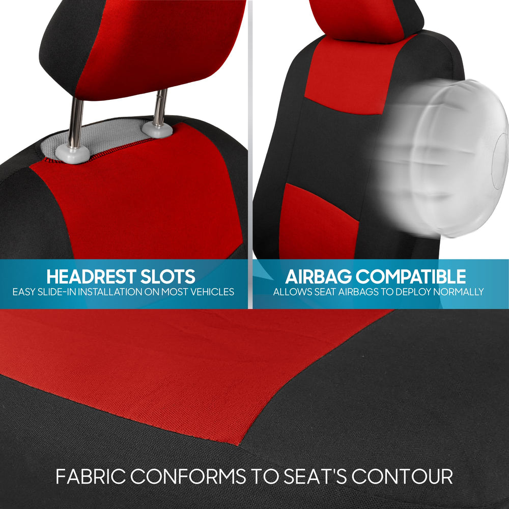 BDK seat cover with clear seatbelt access preserving safety use
