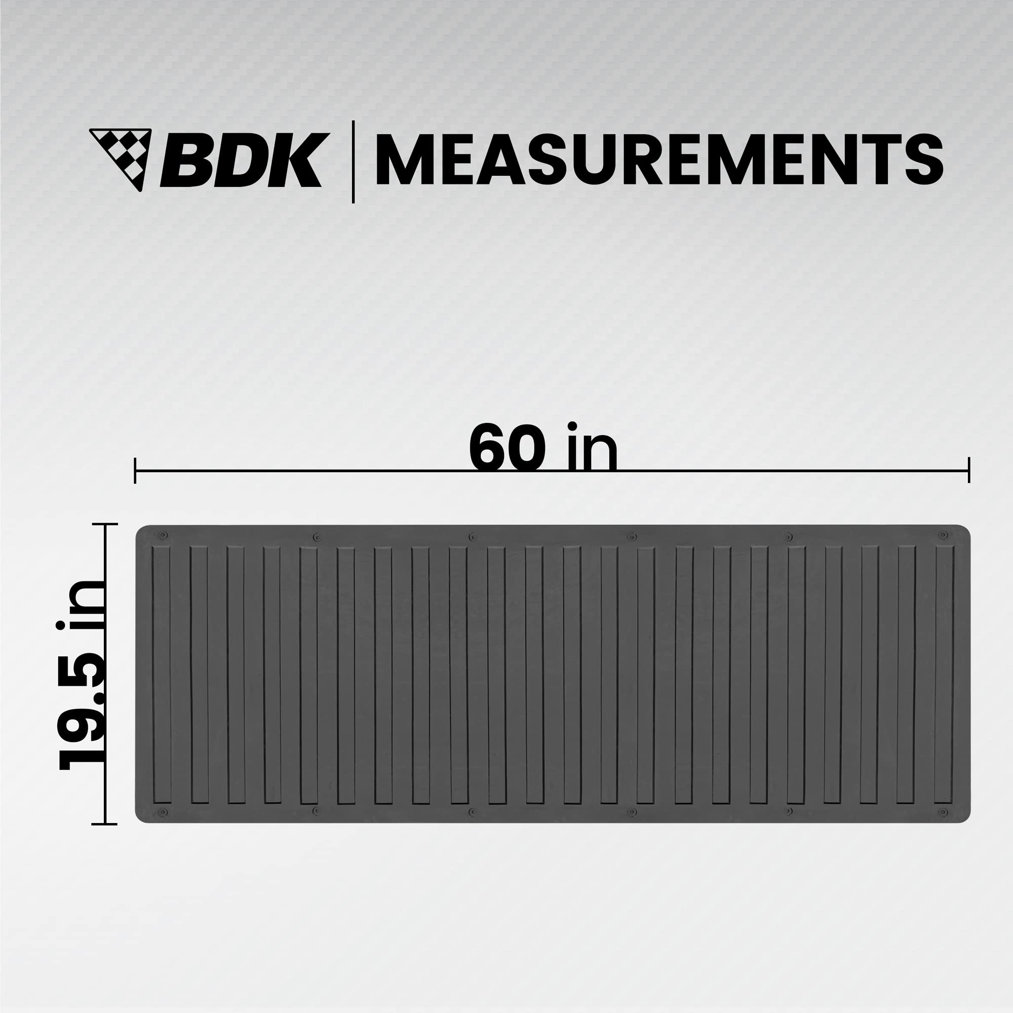 BDK mat repelling water and mud to keep tailgate surface dry and protected