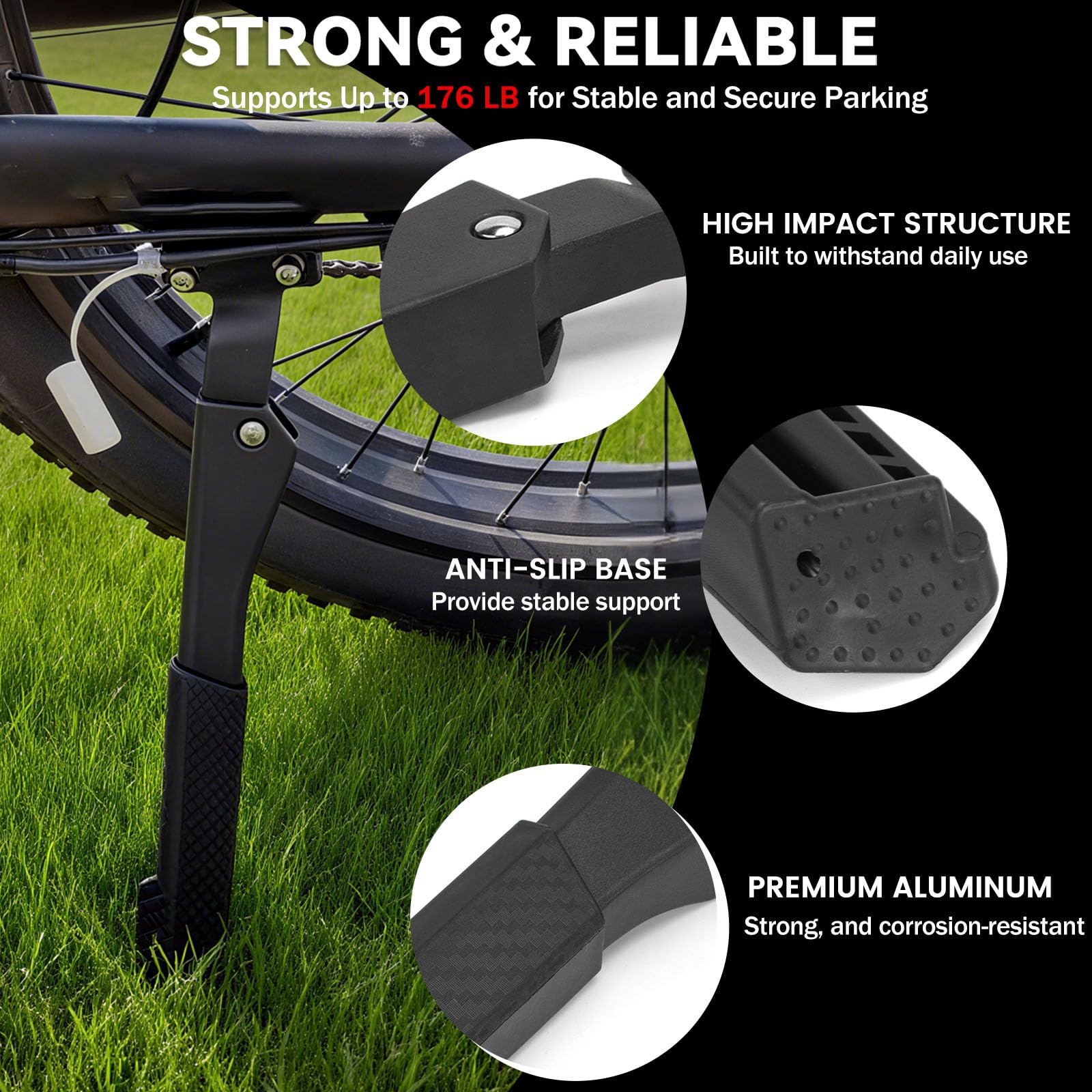 BEAROLNE wide anti-slip foot close-up preventing sinking on soft ground