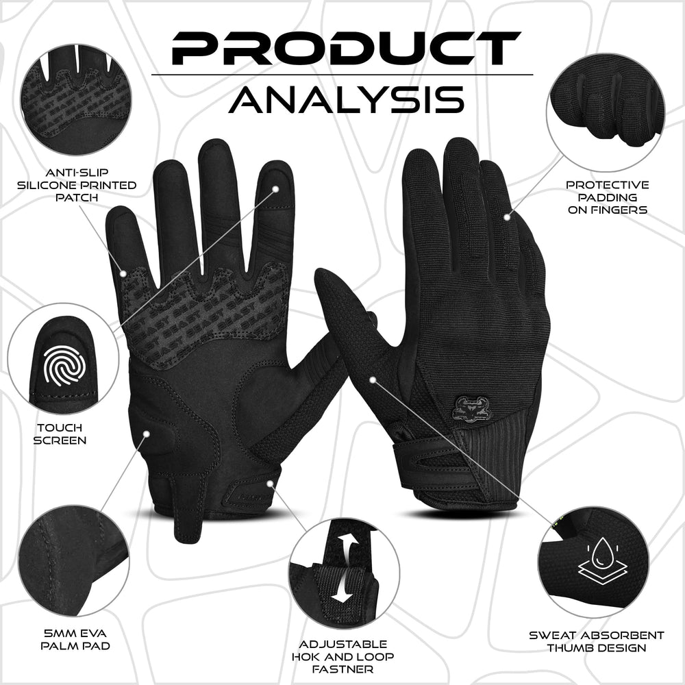 BEAST RAGE knuckle detail with hard shell guards for impact protection