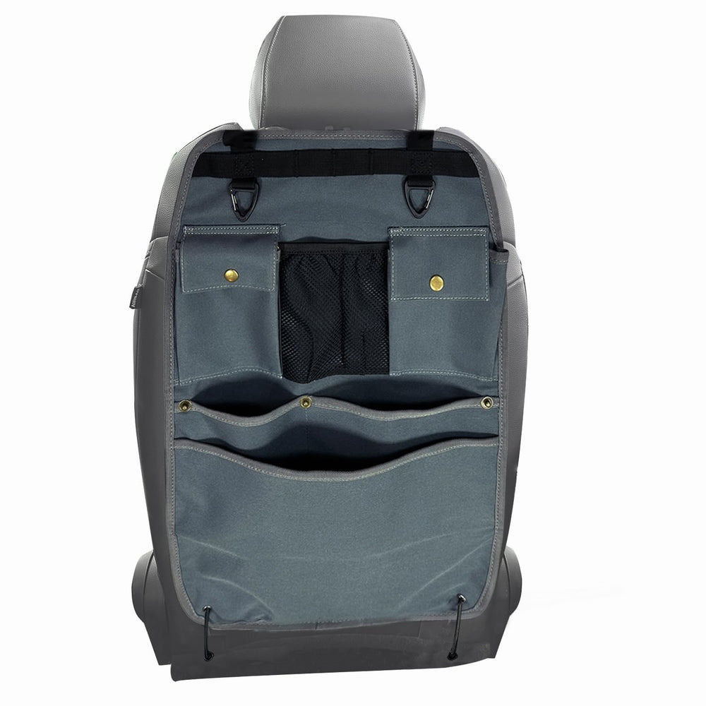 BEATUNEE front view of organizer showing pockets and hooks for tidy storage