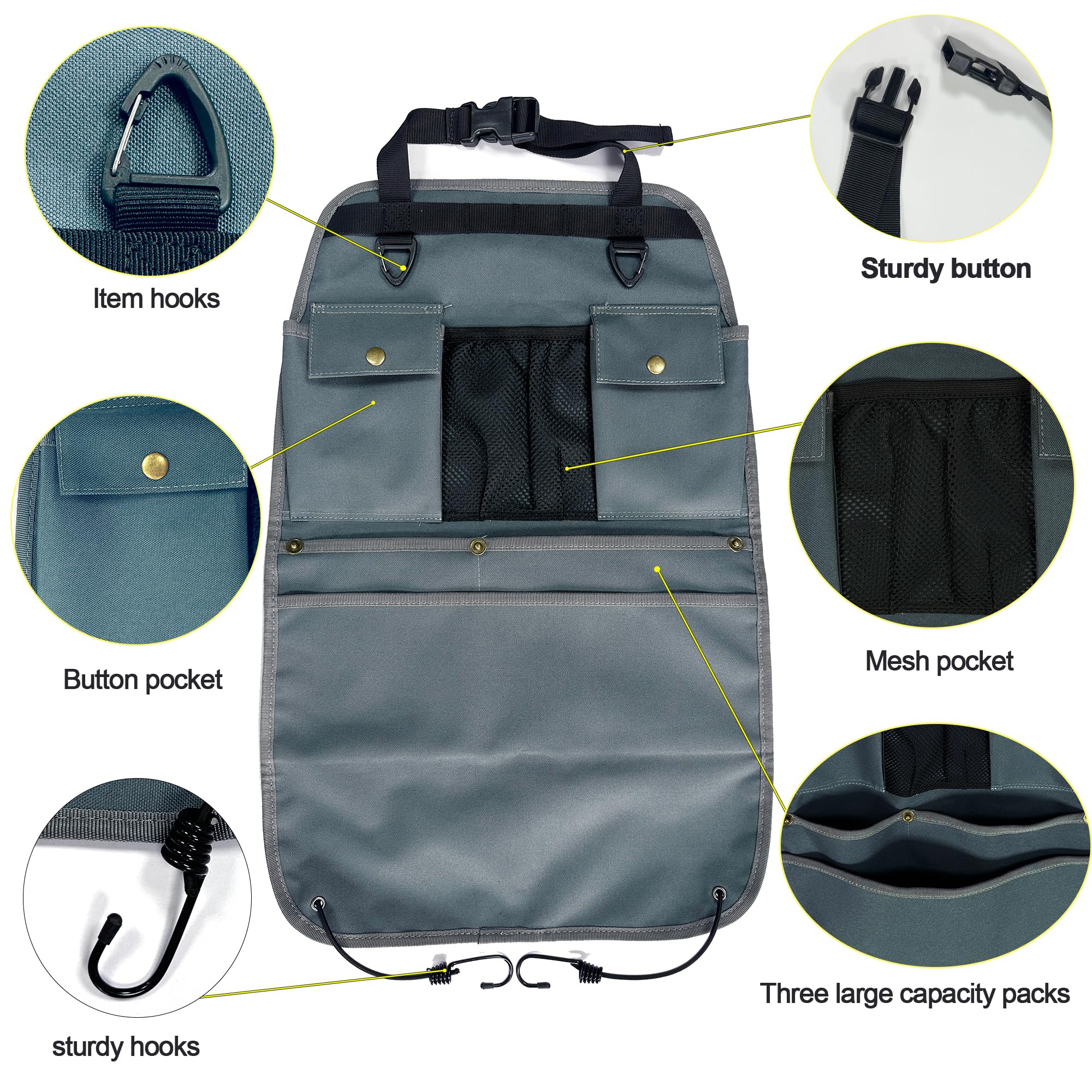 BEATUNEE organizer filled with tablet books and reusable bag for easy access
