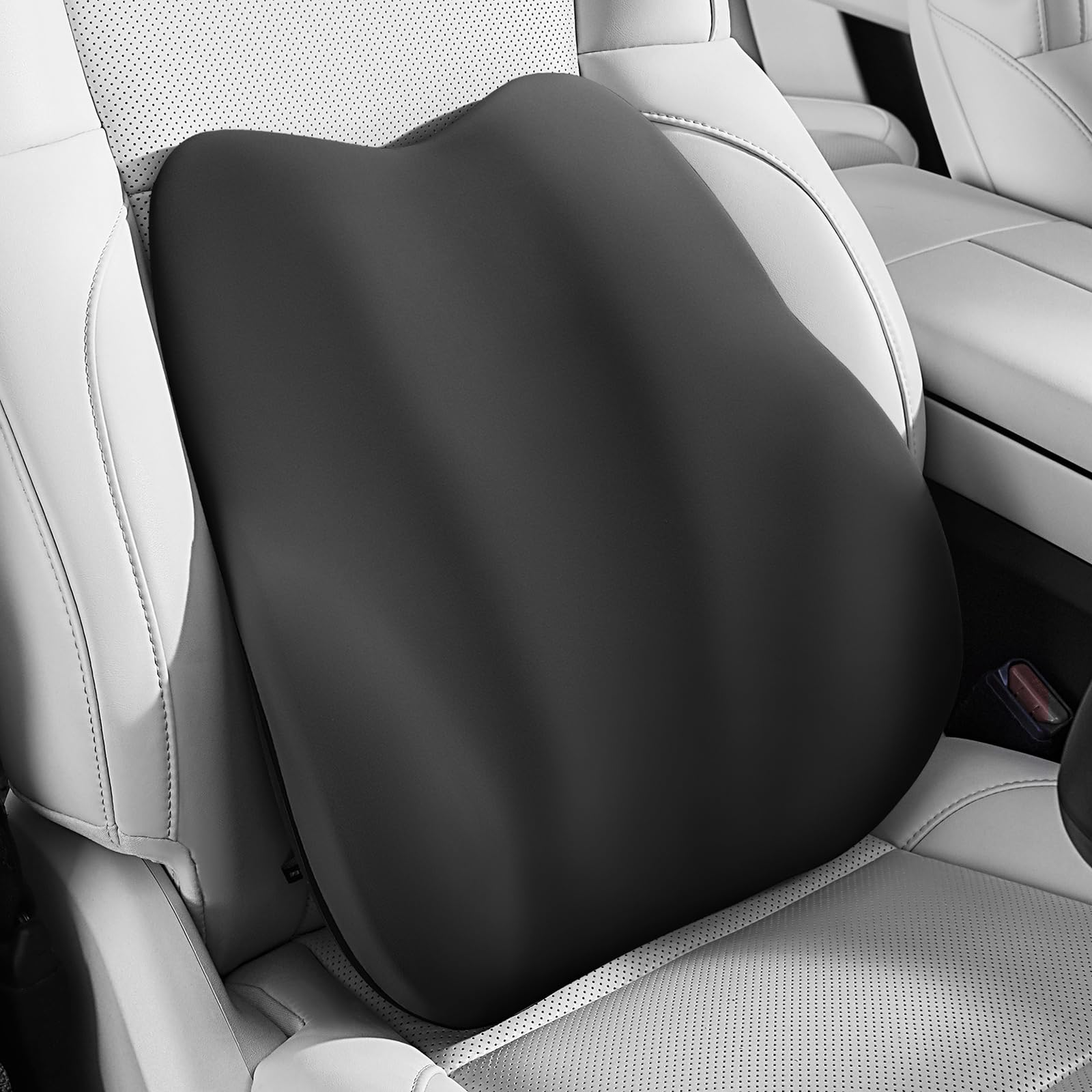 BEBAS lumbar pillow front view showing ergonomic shape and support