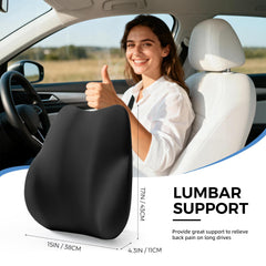 BEBAS lumbar pillow profile highlighting curved contour for posture