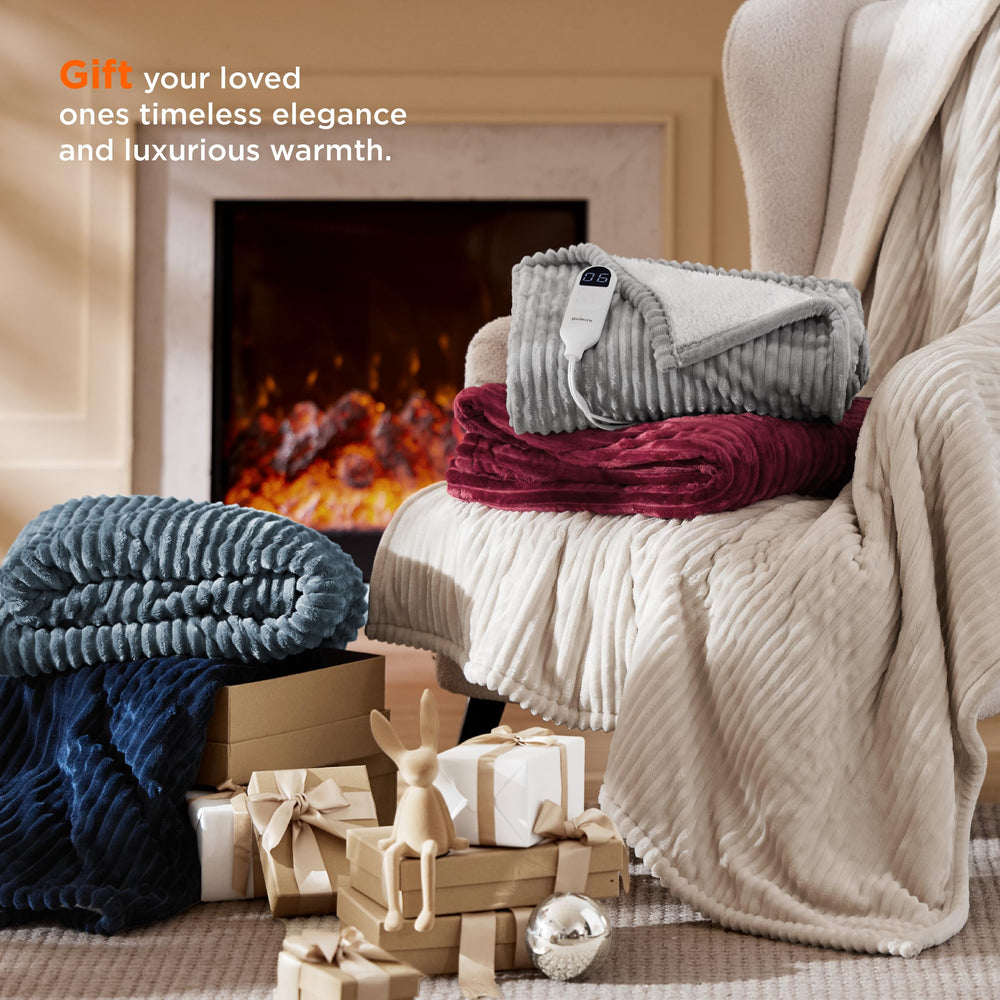 Bedsure lifestyle scene: movie night with throw for relaxed, warm ambiance