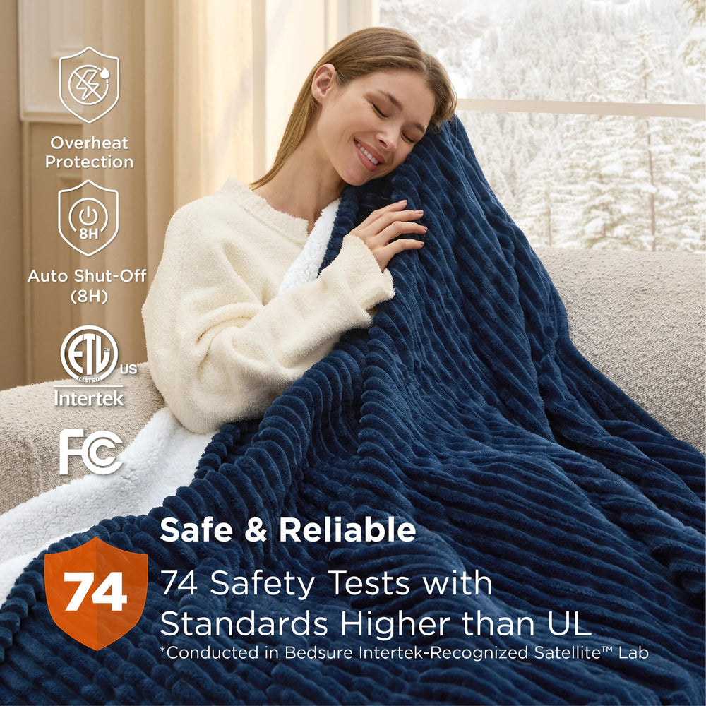 Bedsure blanket in preheat mode showing fast warm-up convenience