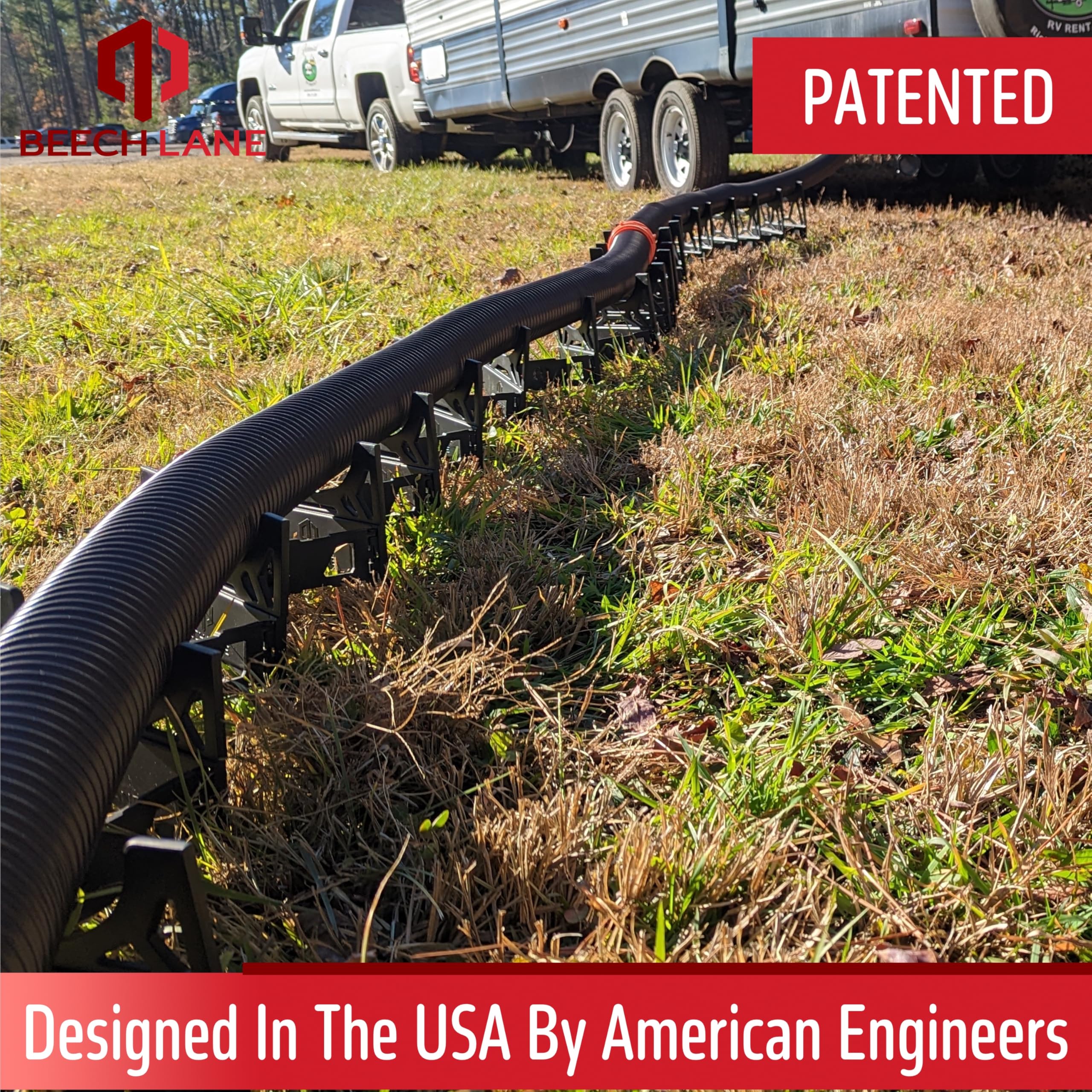 Beech Lane label and patent plate highlights patented nesting design
