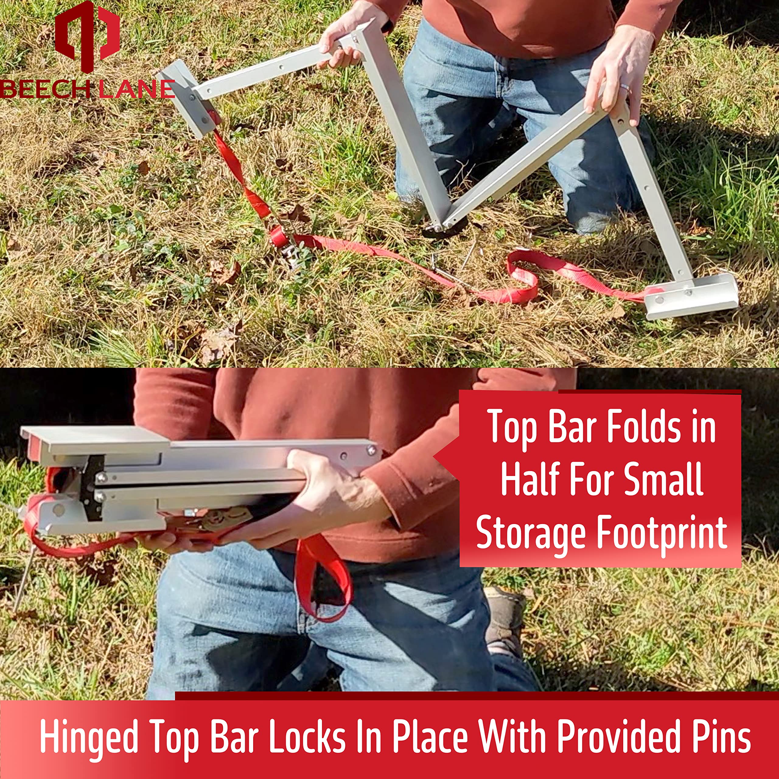 Beech Lane stabilizer height adjustment with pin showing quick setup advantage