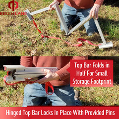 Beech Lane stabilizer height adjustment with pin showing quick setup advantage