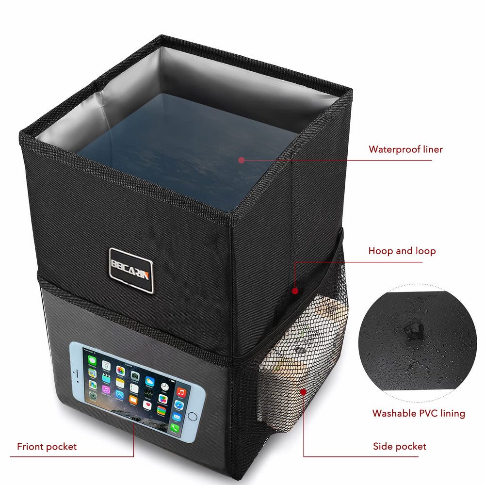 Beicarin side mesh pocket holding bottle for organized storage