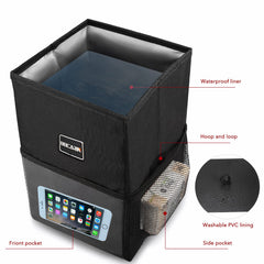 Beicarin side mesh pocket holding bottle for organized storage