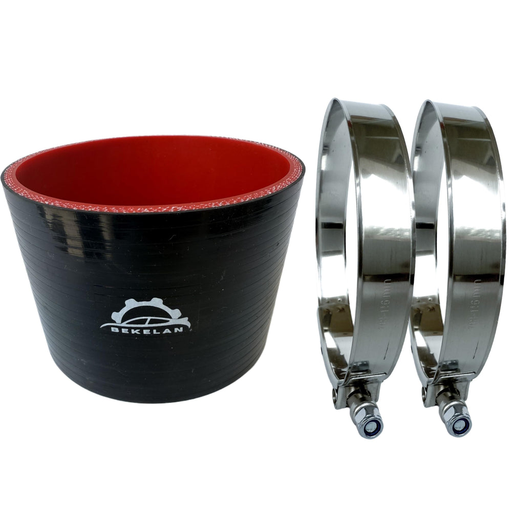 bekelan front view of 4 inch silicone coupler showing fit and finish benefit durable seal