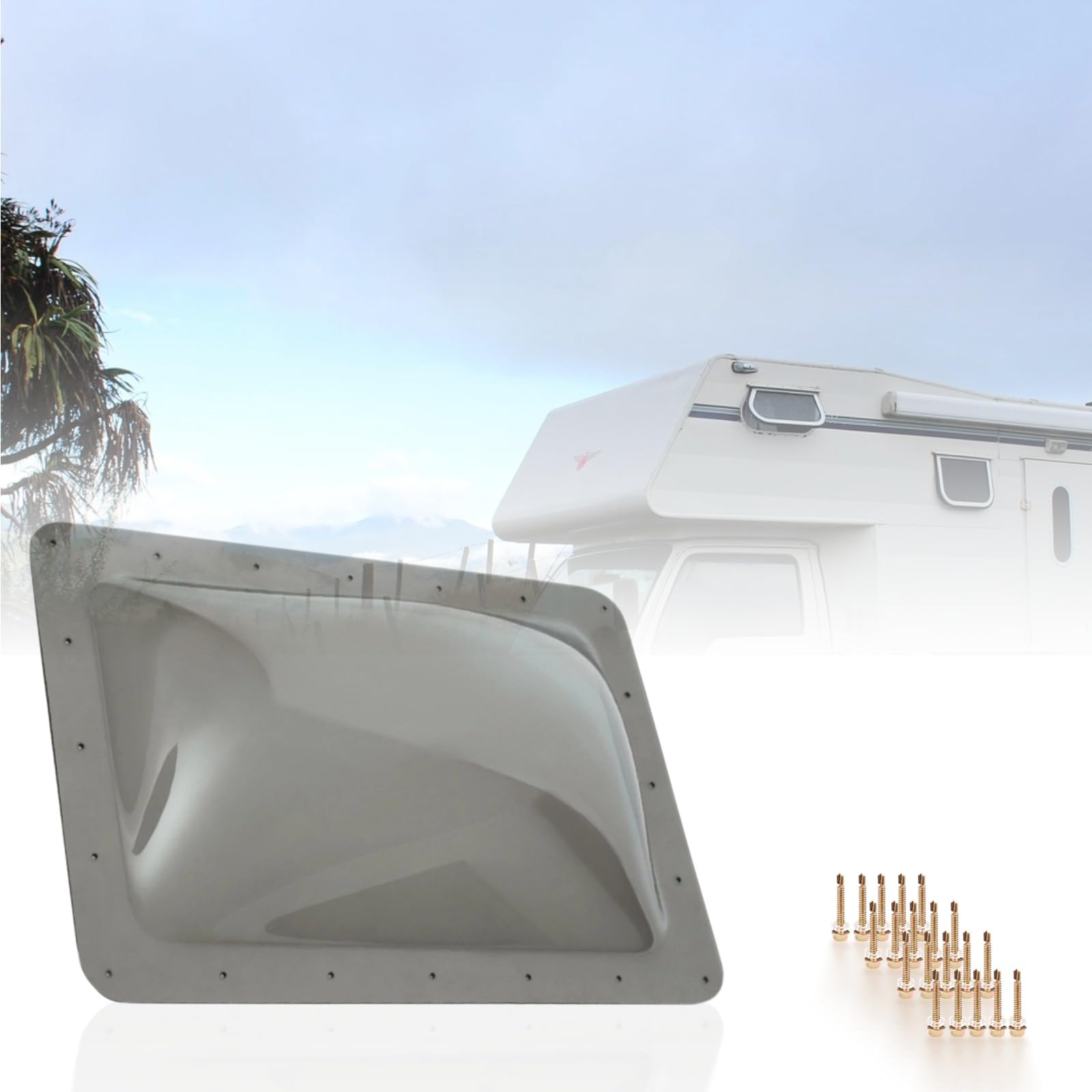 Beleeb front view dome showing smoke tint and smooth finish, reduces glare