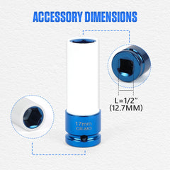 BELEY 1/2" drive adapter detail showing sturdy connection benefit
