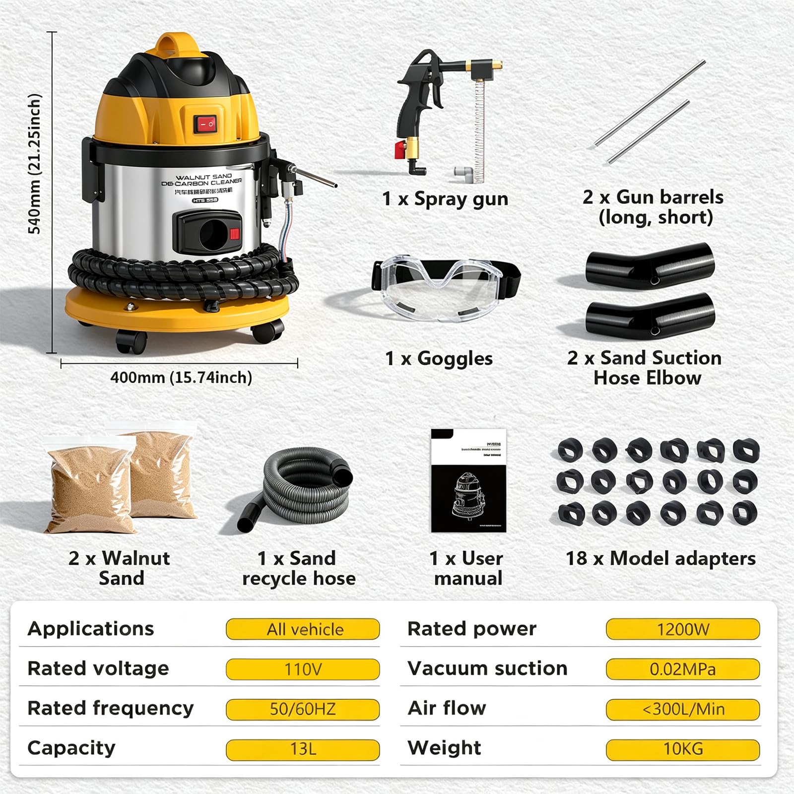 BELEY unit beside compressor for scale showing compact shop-friendly sizing