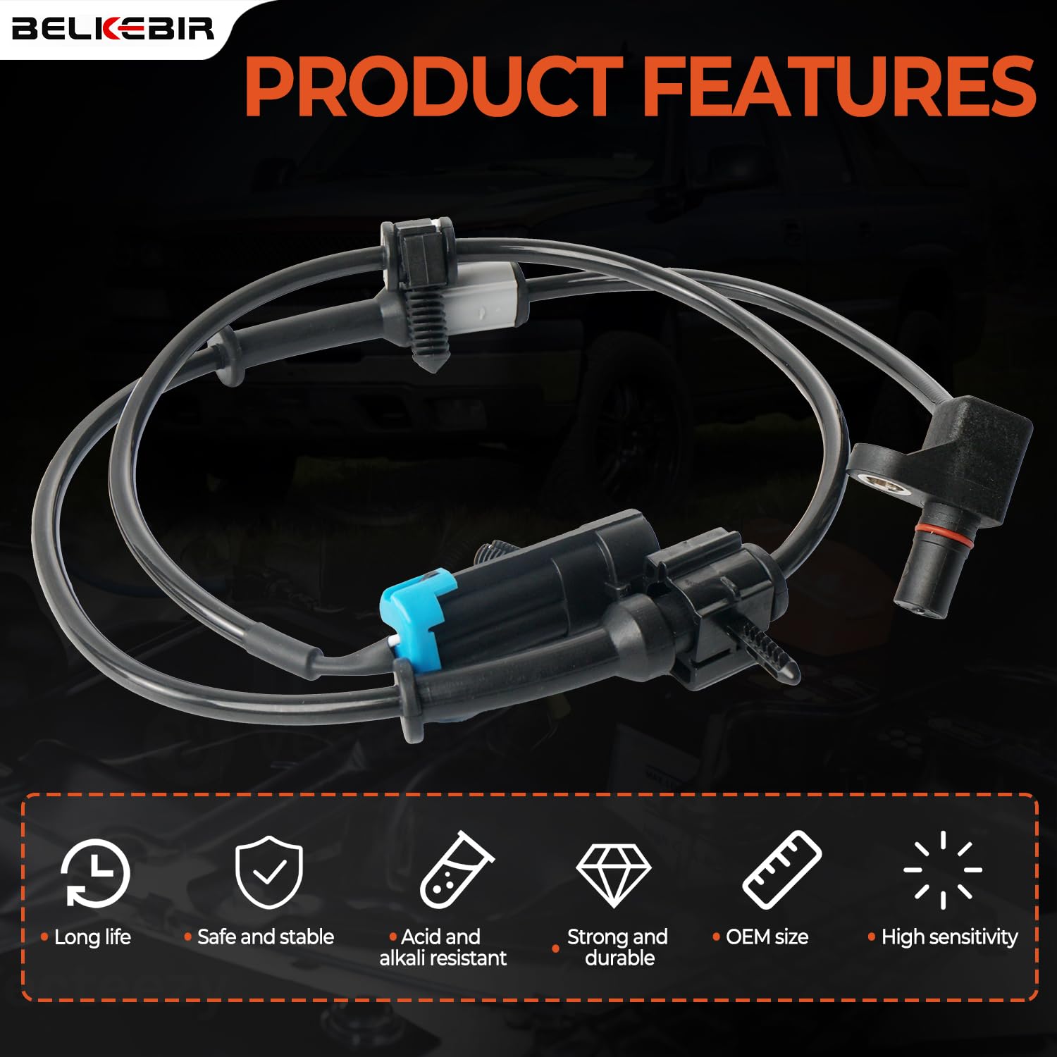 belkebir sensor installed on knuckle showing correct scale and fitment benefit