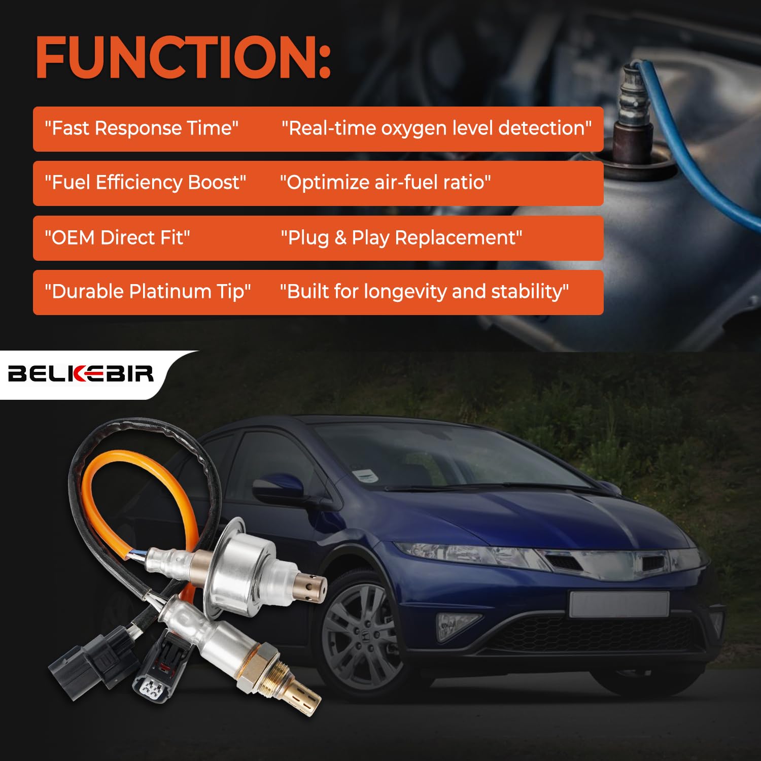 BELKEBIR installed upstream sensor on exhaust manifold restoring accurate air/fuel data to ECU