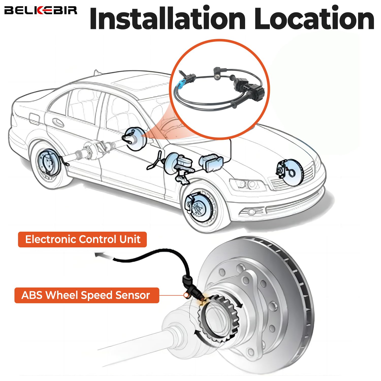 BELKEBIR sensor on truck rear wheel showcasing improved braking input reliability