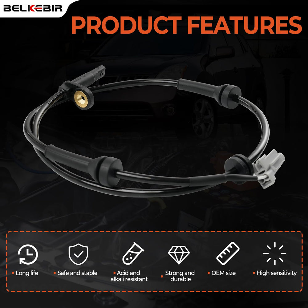 BELKEBIR sensor installed on wheel hub illustrating restored ABS signal reliability
