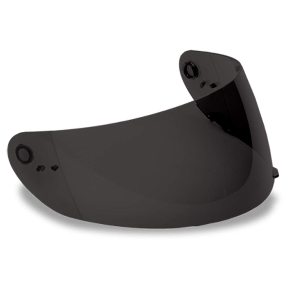 BELL ClickRelease shield front view showing dark smoke tint and clear protection