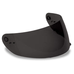 BELL ClickRelease shield front view showing dark smoke tint and clear protection