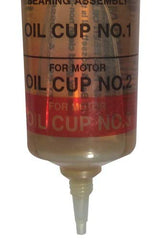 Bell & Gossett tube being poured into pump oil port, demonstrates precise application benefit