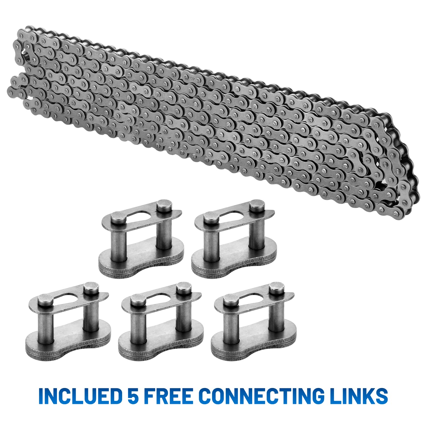Belleone chain next to ruler showing 1/2 inch pitch for accurate sizing verification