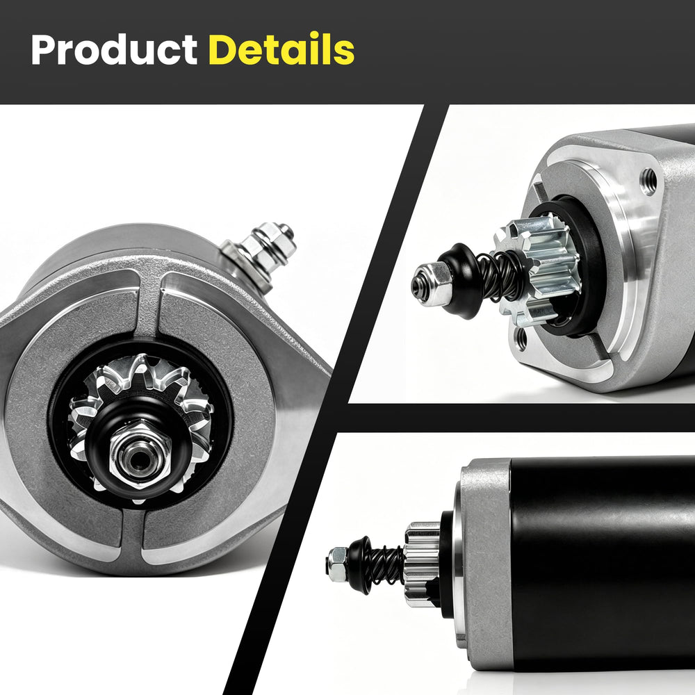 BELLINGO starter label and specs image reassuring OEM-standard construction