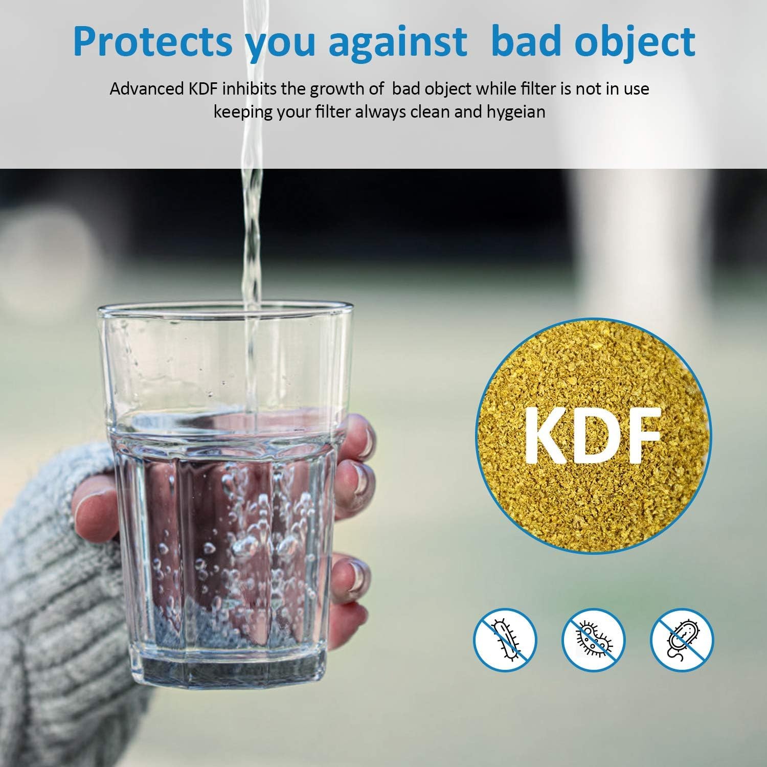 BELVITA internal view showing GAC and KDF media for cleaner water