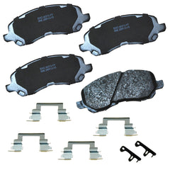 Bendix package front view showing pads and benefits of OE fit