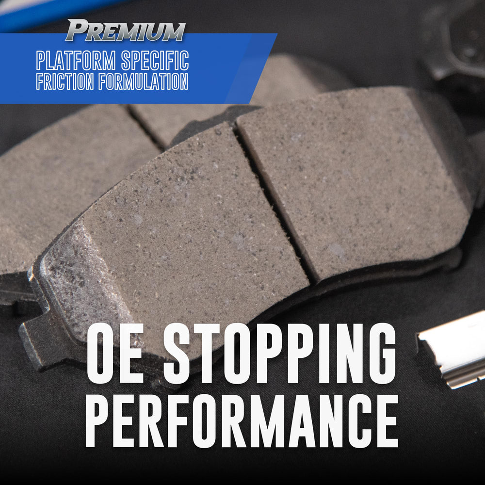 Bendix pads installed on rotor illustrating precise OE fitment