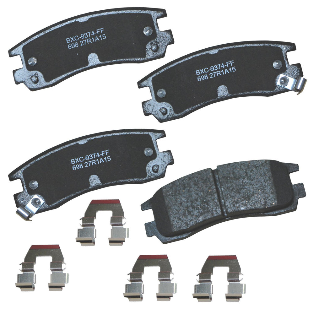 Bendix SBC698 front packaging showing product and brand benefit of OE fit