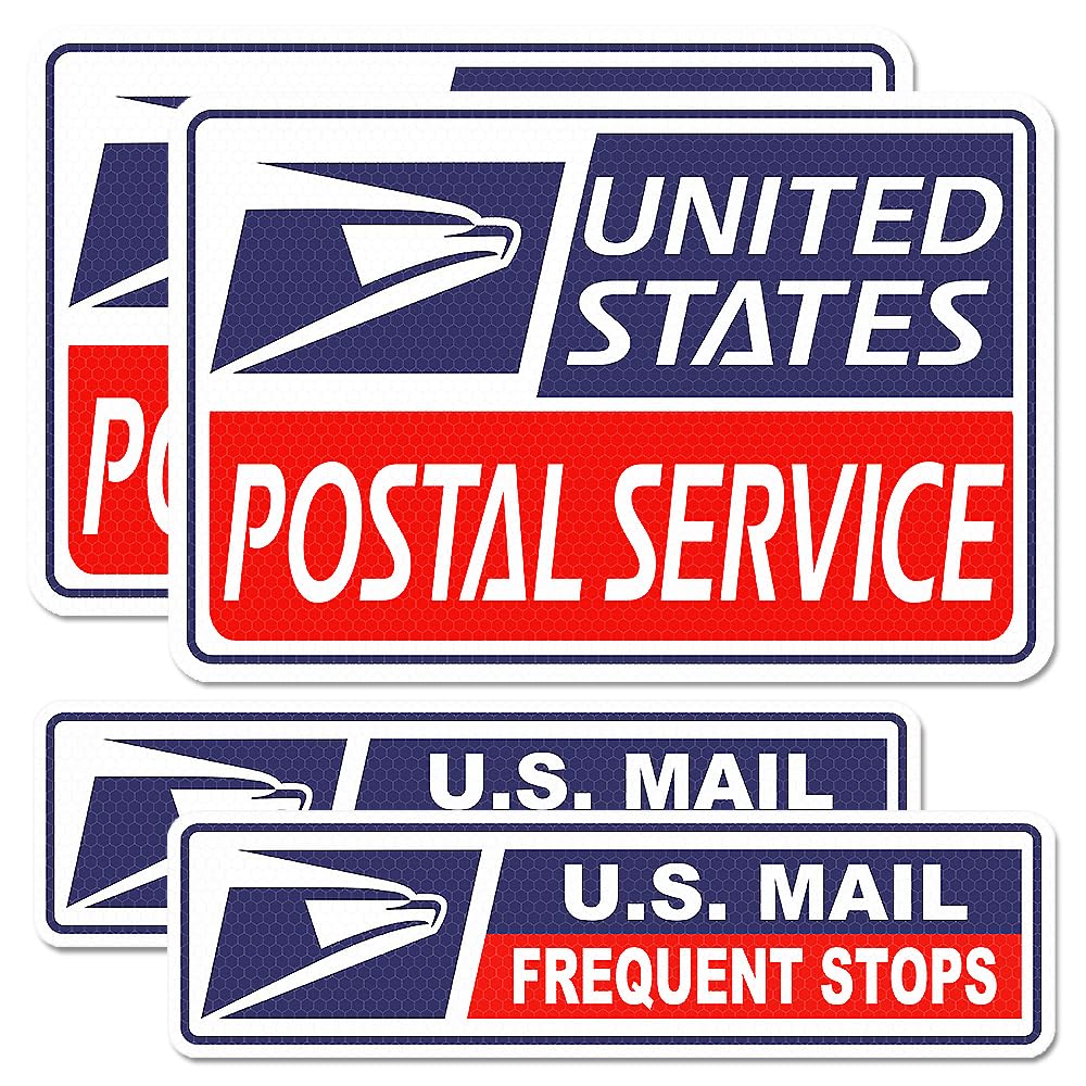 BENEKIY front view of four reflective mail magnets showing clear identification benefit