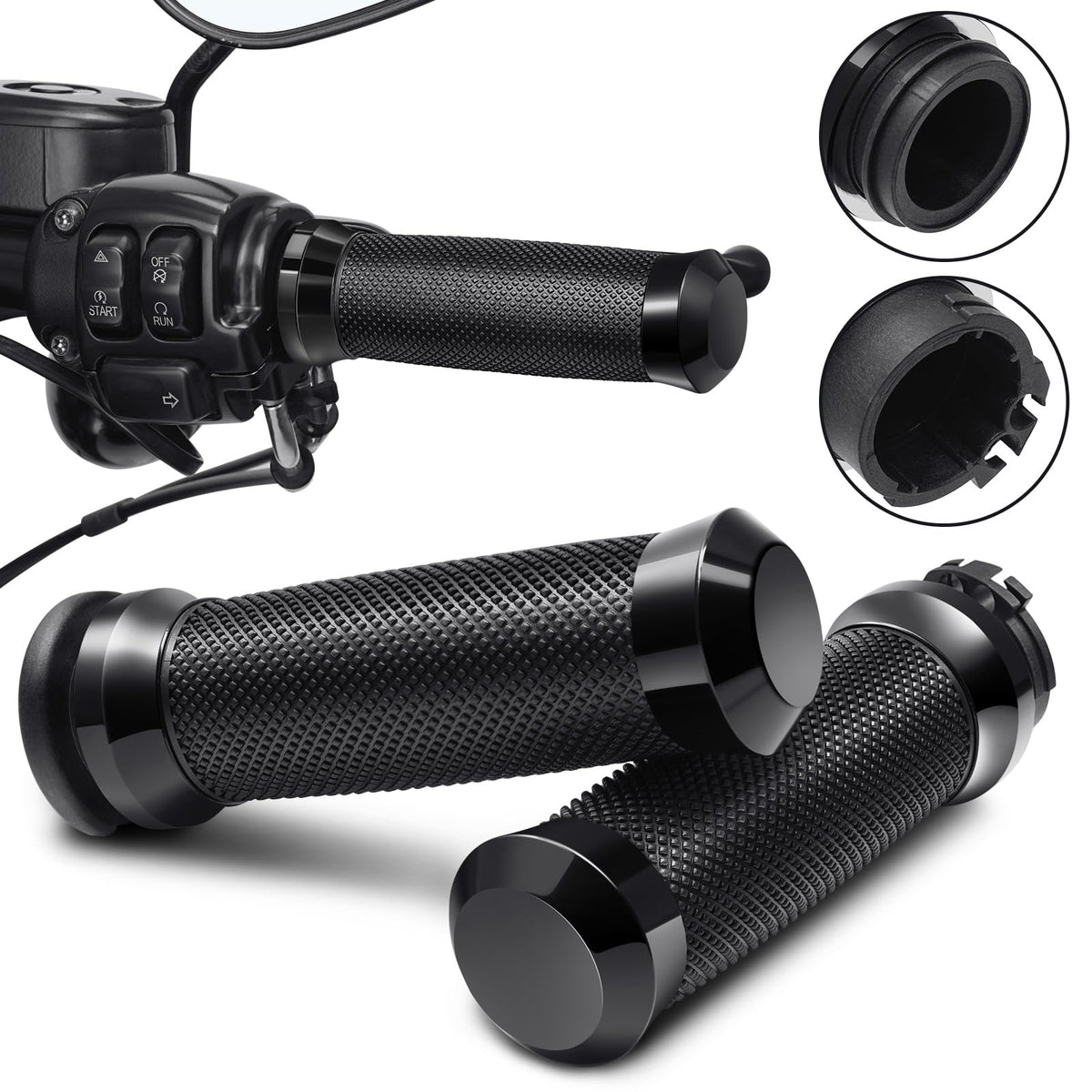 Benlari front view of grips showing fit and finish for easy selection
