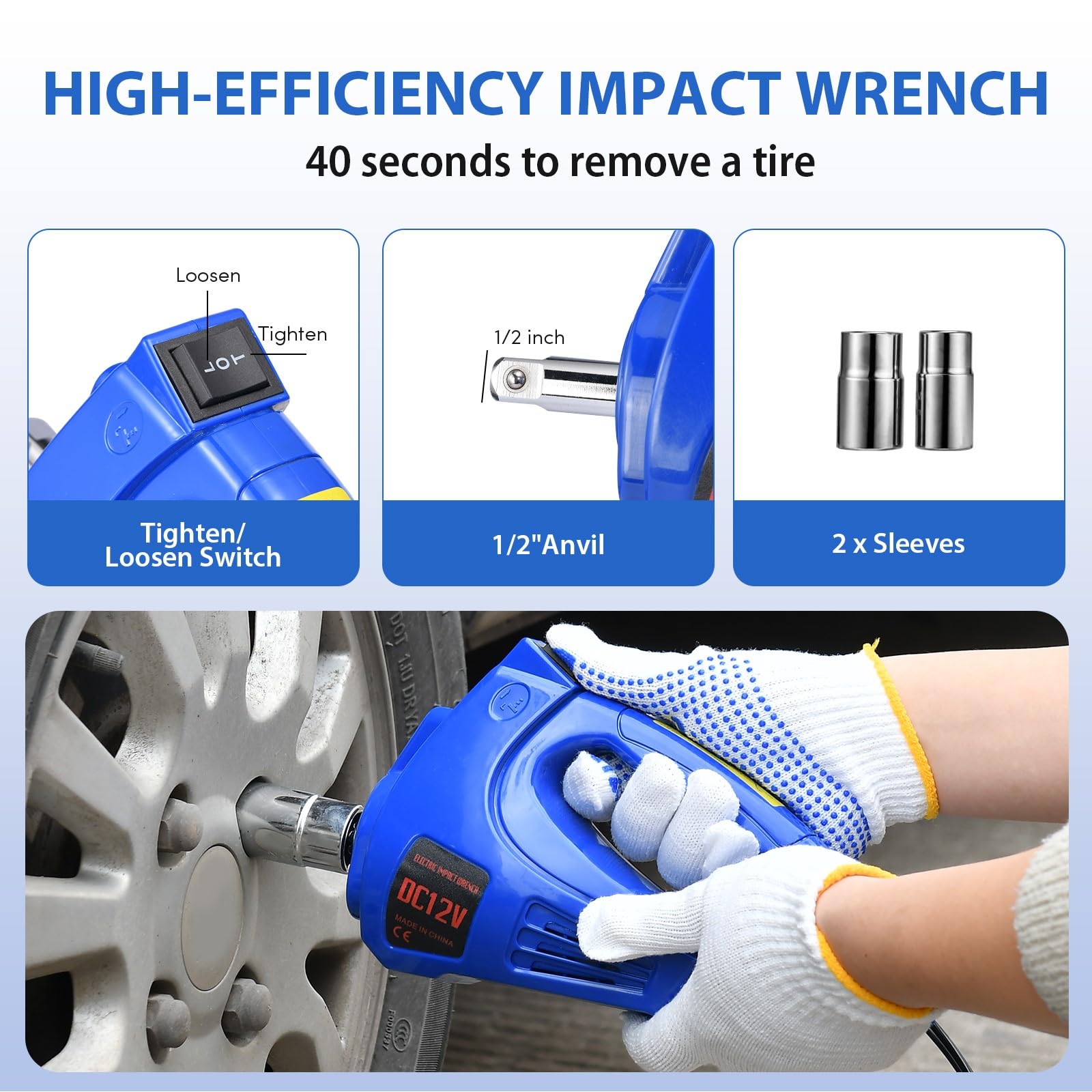 BENYAN built-in inflator and gauge detail showing quick tire inflation capability