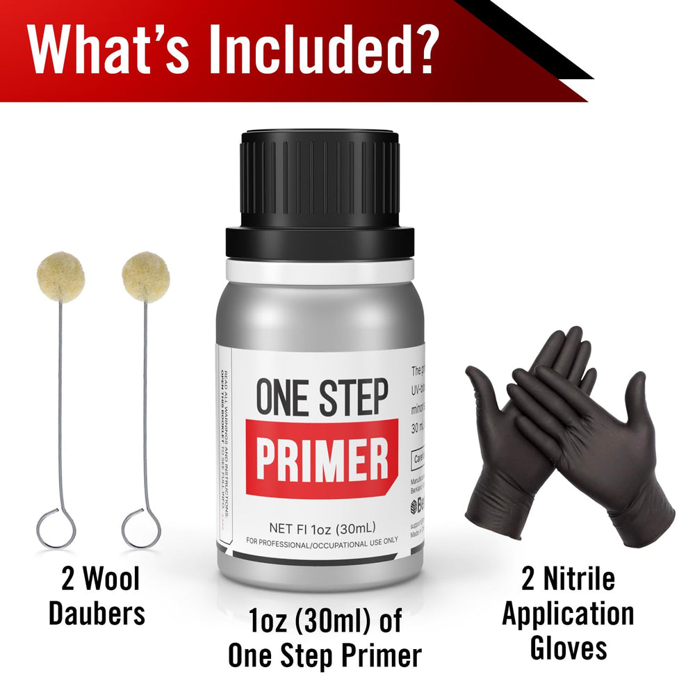 Berkland nitrile gloves and daubers included for clean, controlled primer application
