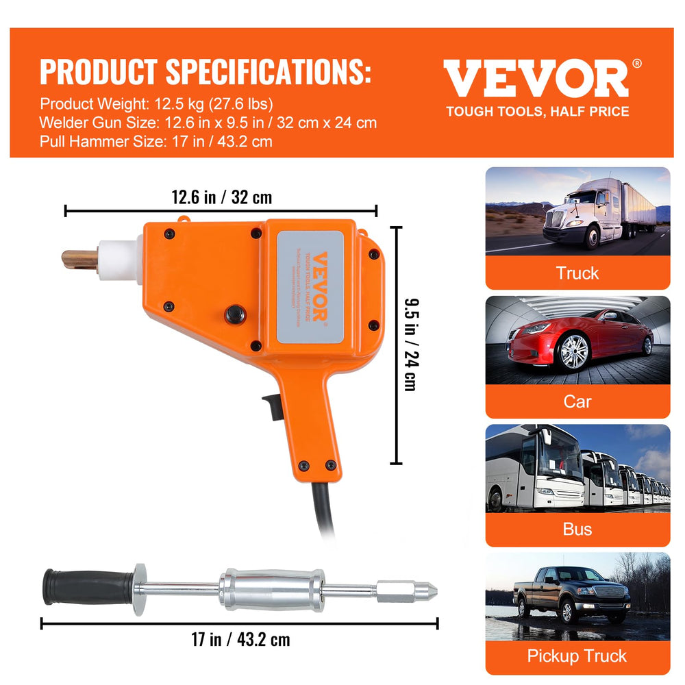 Bestauto welded stud on car panel illustrating clean attachment for pulling