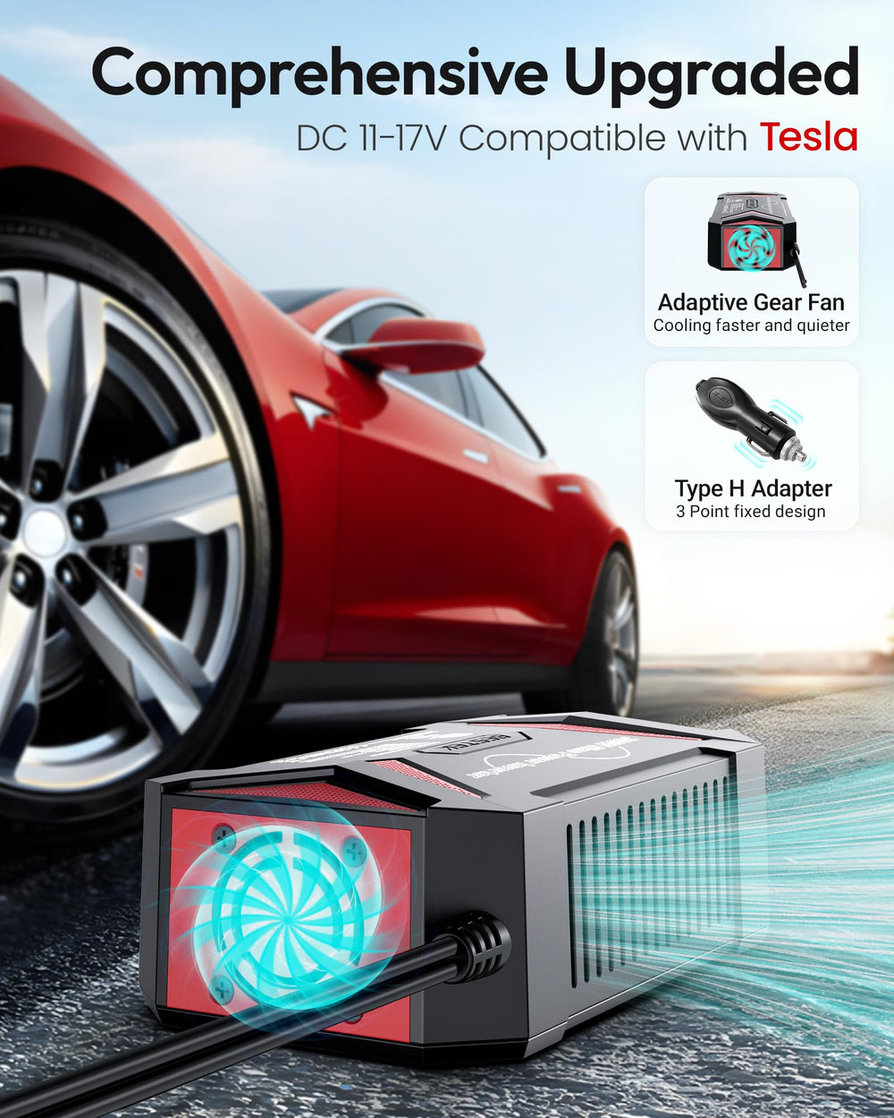 BESTEK cigarette lighter plug connected to vehicle socket for easy plug-and-play use