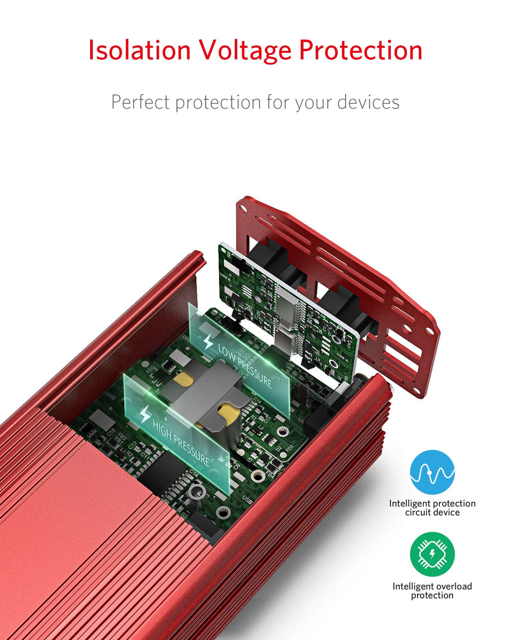 BESTEK alligator clamps attached to battery for reliable direct power