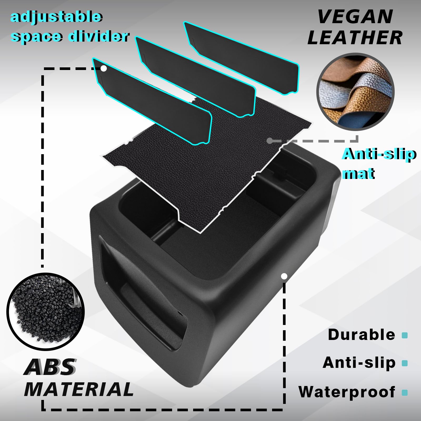 BestEvMod adjustable dividers detail, letting you customize storage layout
