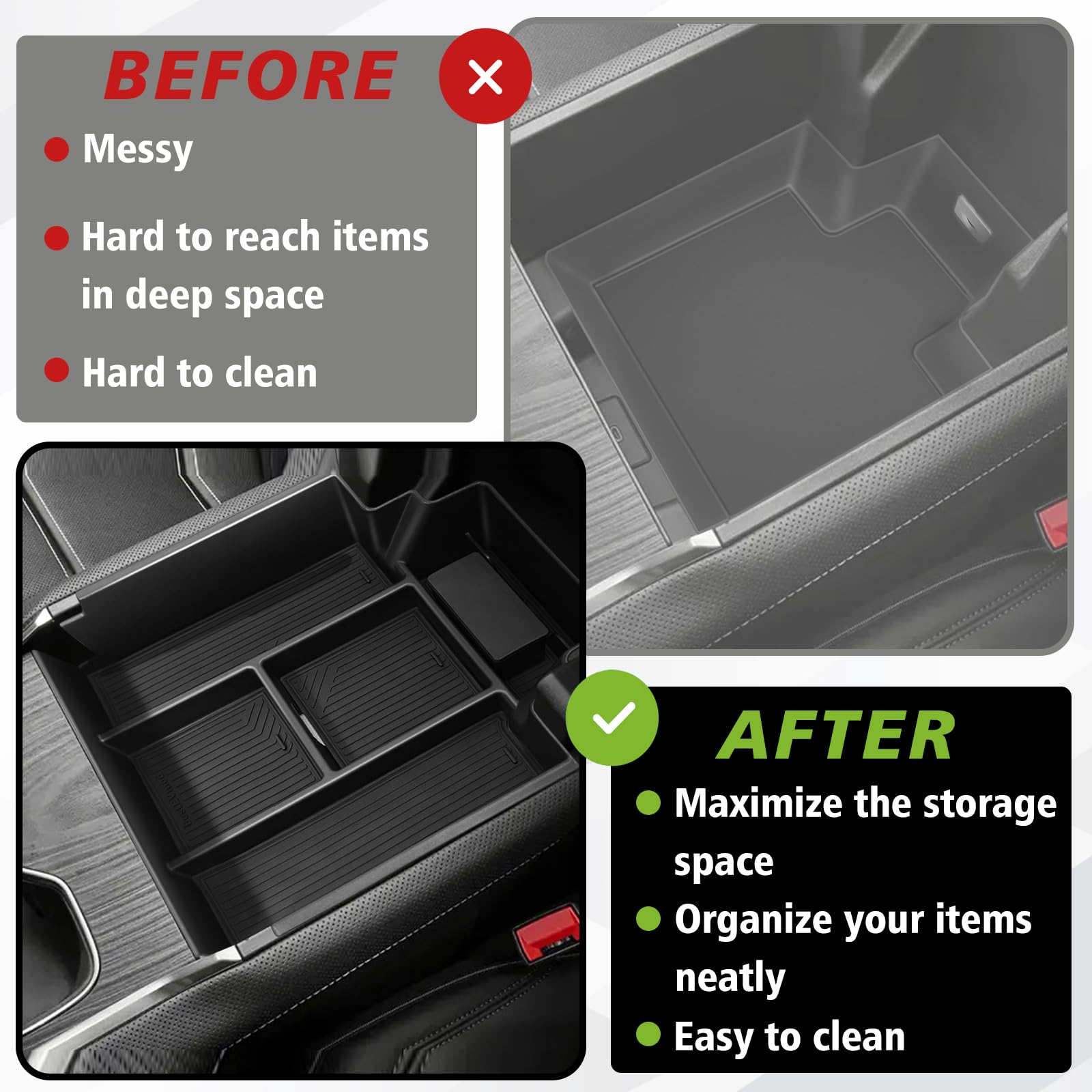 BestEvMod lower compartment open showing added hidden storage benefit