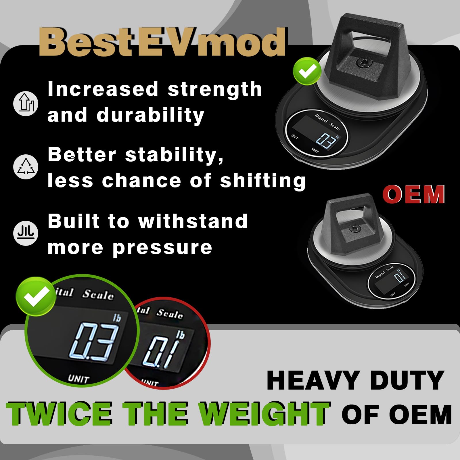 BestEvMod hook close-up showing heavy-duty metal finish for long-lasting corrosion resistance