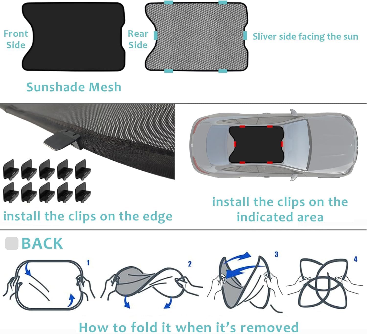 BestEvMod sunshade in a parked Mach-E lifestyle scene highlights sun protection