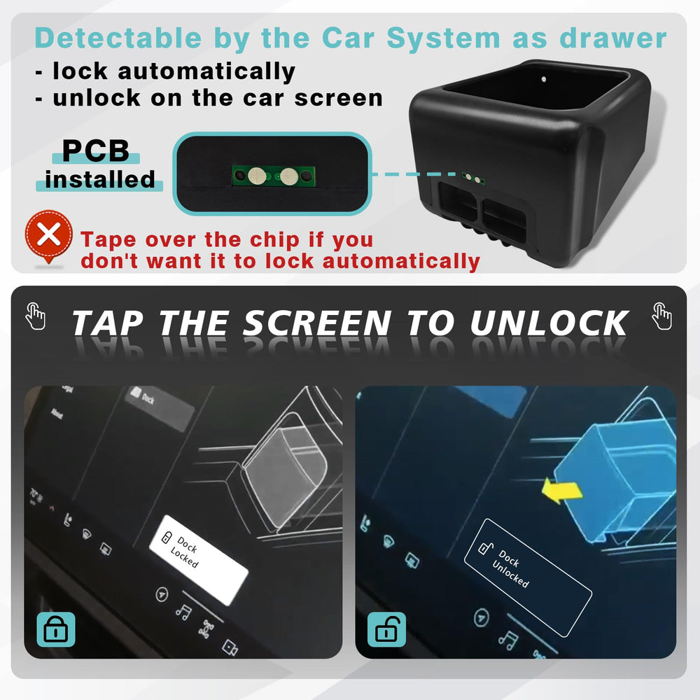 BestEvMod top-down open tray in Rivian, showing organized compartments for essentials