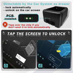 BestEvMod top-down open tray in Rivian, showing organized compartments for essentials
