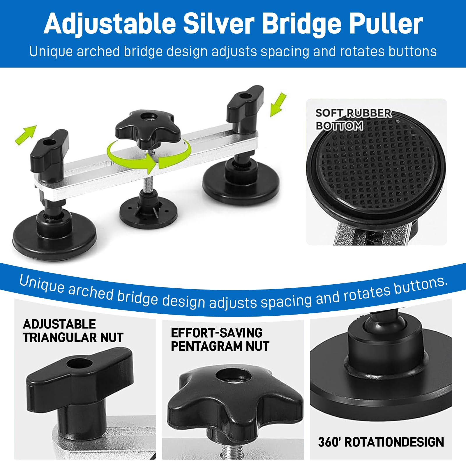 BESTGLOAL assortment of pull tabs showing sizes for varied dent shapes
