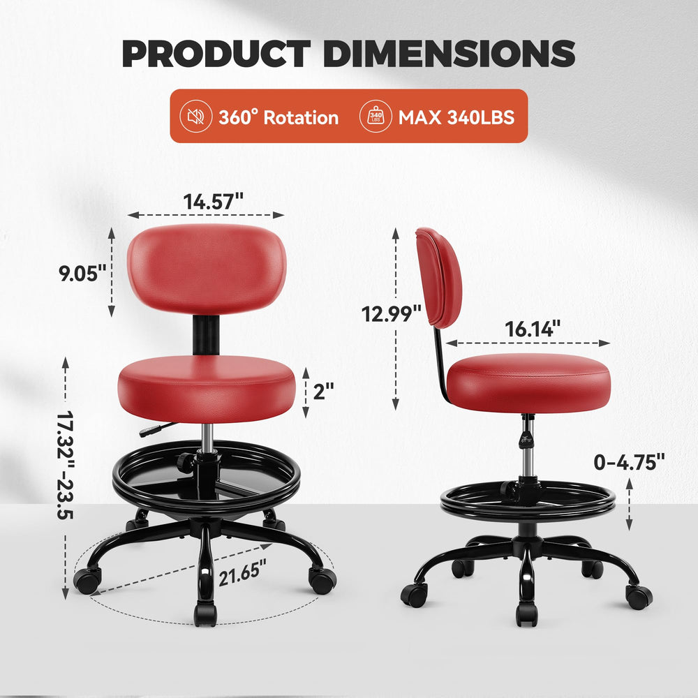BestGlory stool in a salon kitchen lifestyle scene showing versatile application