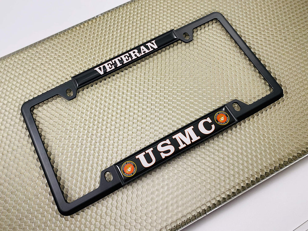 BestLicensePlateFrames rear view showing mounting holes and anti-rattle tabs