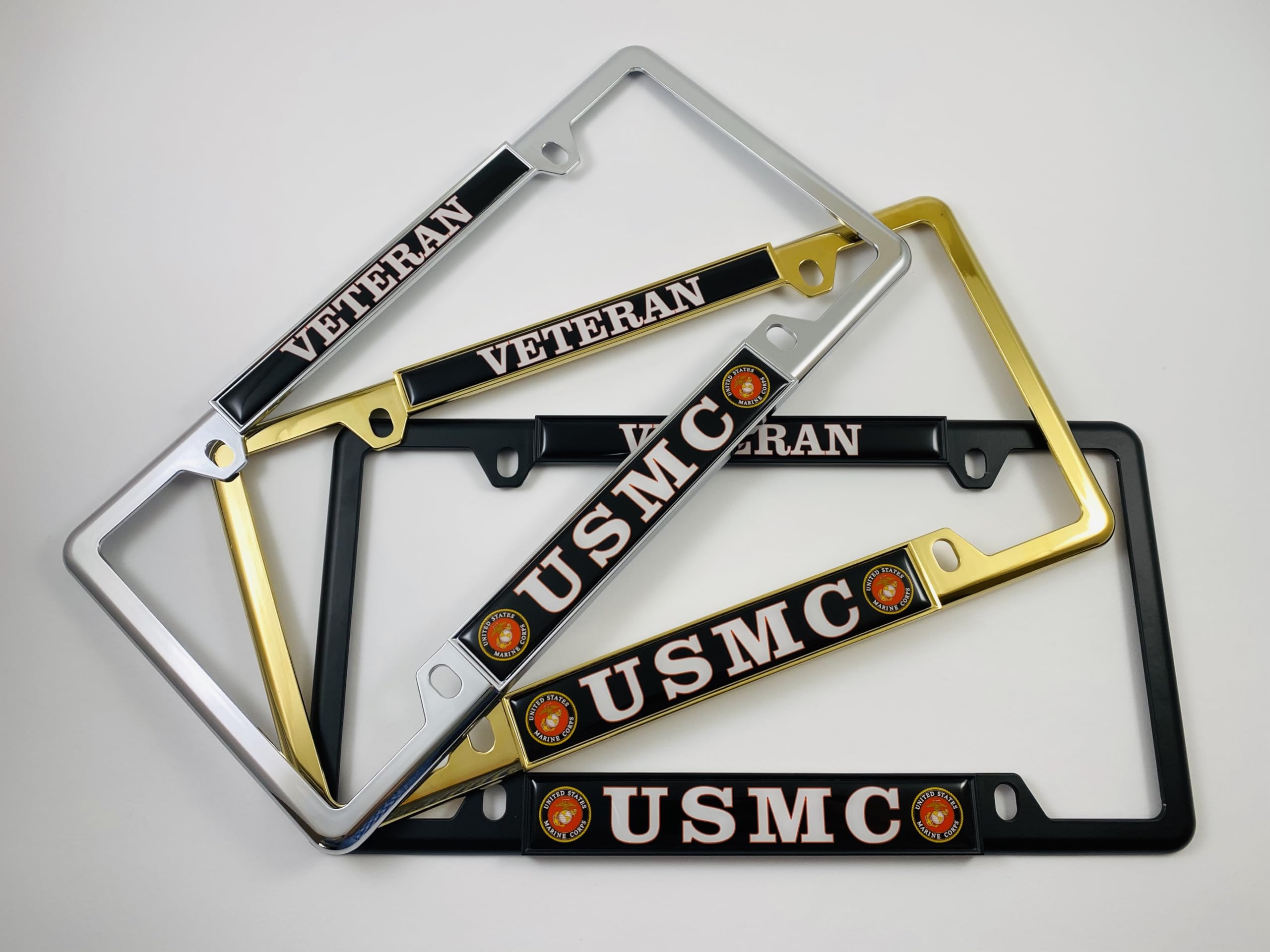 BestLicensePlateFrames next to a standard 12x6 plate showing correct size fit